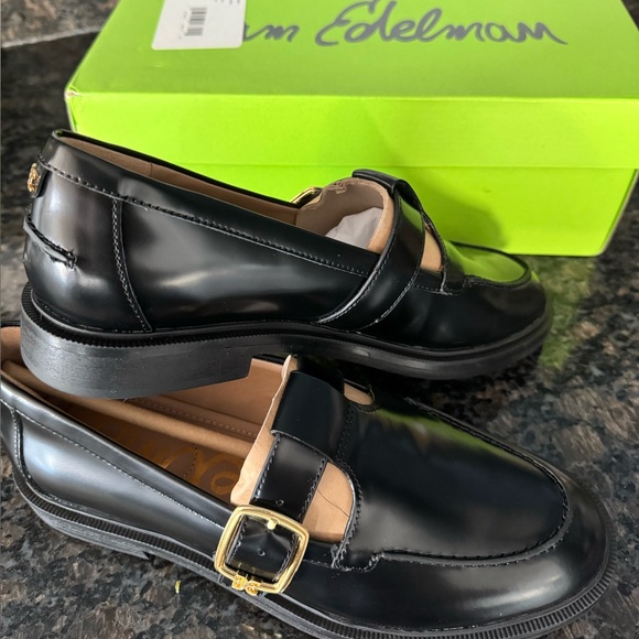 Sam Edelman Shoes - Sam Edelman Black Loafers with Gold Accent
